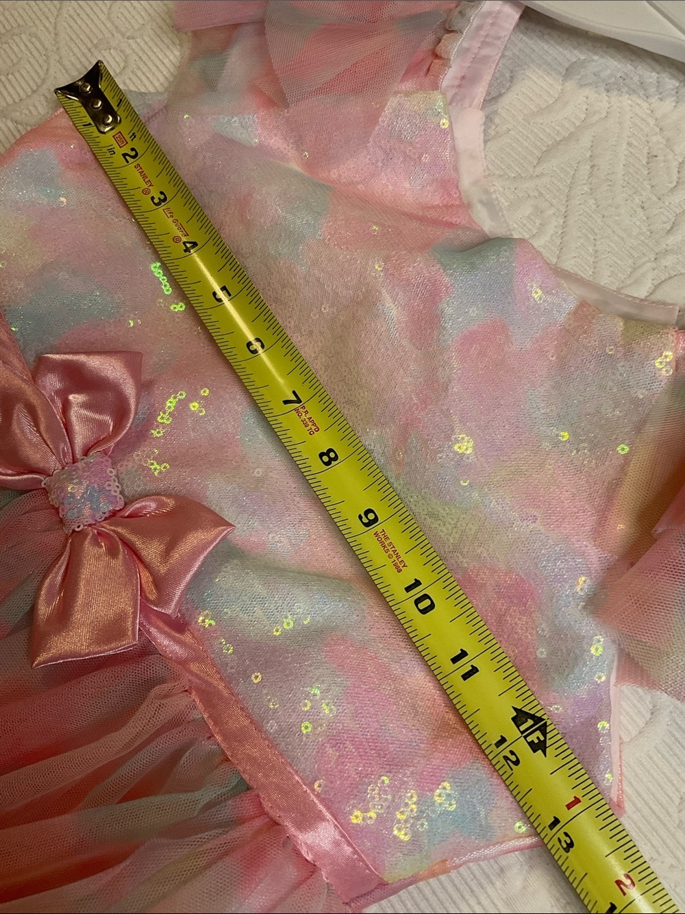 Jona Michelle Pastel Pink and Multicolor Iridescent Tulle Dress Princess Size 6 - Picture 7 of 9